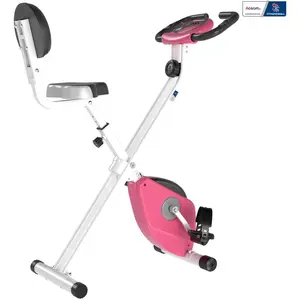 HOMCOM Vélo d'appartement pliable vélo de fitness vélo d'intérieur 8 n...