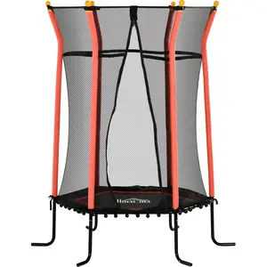 HOMCOM Trampoline pour enfant Ø 1,63 x 1,9 m filet de sécurité porte z...Vendu paraosom