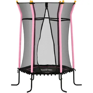 HOMCOM Trampoline pour enfant Ø 1,63 x 1,9 m filet de sécurité porte z...Vendu paraosom
