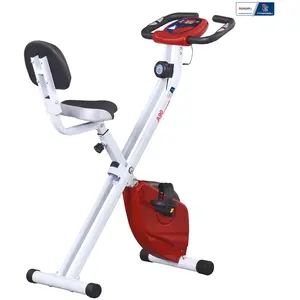 HOMCOM Vélo d'appartement pliable vélo de fitness vélo d'intérieur 8 n...