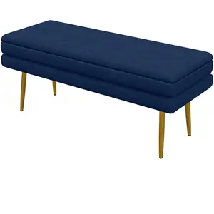 HOMCOM Banc banquette coffre de rangement 2 en 1 assise aspect velours...Vendu paraosom