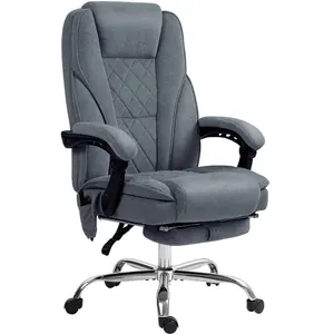 Vinsetto Fauteuil de bureau massant et chauffant hauteur réglable doss... pas cher