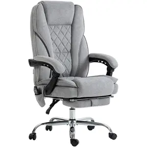 Vinsetto Fauteuil de bureau massant et chauffant hauteur réglable doss... pas cher