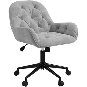Vinsetto Chaise de bureau, fauteuil de bureau en velours siège pivotan... pas cher