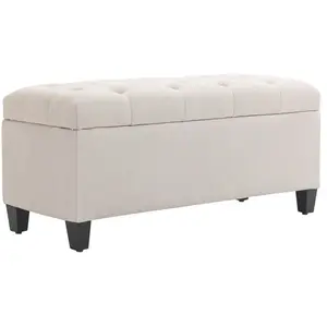 HOMCOM Banc de rangement pouf salon bout de lit coffre de rangement po...Vendu paraosom