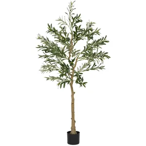 HOMCOM Olivier Artificiel 150 cm Plante Artificielle intérieur Arbre A...Vendu paramazon