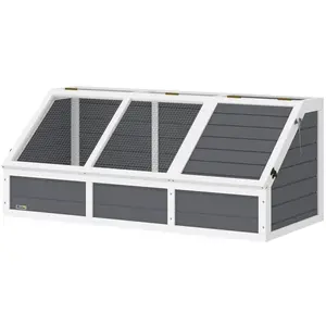 PawHut Maison enclos cage pour petit animal tortue en bois avec couver... pas cher