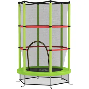 HOMCOM Trampoline pour enfant filet de sécurité porte zippée 6 poteaux...