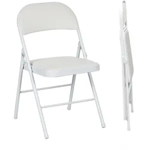 HOMCOM Lot de 2 chaises pliantes chaises de salle à manger portables c...