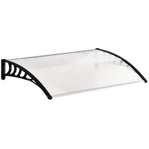 Auvent de porte d'entrée - Outsunny - toit marquise en polycarbonate -... pas cher