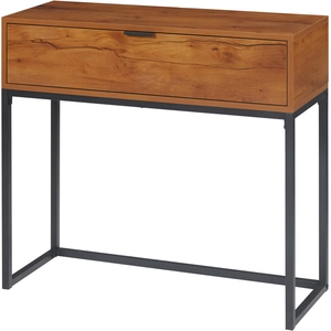 HOMCOM Console meuble, table console avec tiroir et pieds en acier, po... pas cher