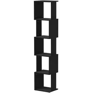 HOMCOM Bibliothèque étagère Design Moderne à 5 Niveaux Rangement Pra... pas cher
