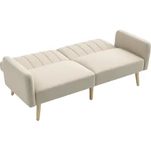 HOMCOM Canapé Convertible 2 Places Design scandinave Dossier inclinabl... pas cher