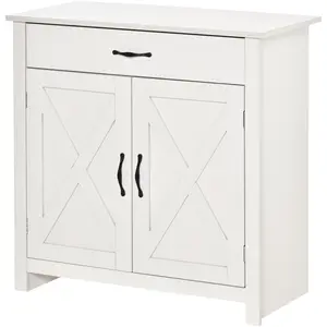 HOMCOM Buffet salon, meuble de rangement avec tiroir, 2 portes de gran... pas cher