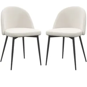 HOMCOM Lot de 2 chaises salle à manger chaise de cuisine scandinave ch... pas cher