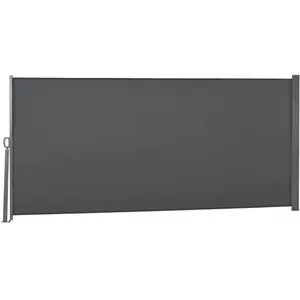 Comparateur de prix : Outsunny Store latéral brise-vue paravent rétractable dim. 3l x 1,6h m métal polyester imperméable anti-uv haute densité 180gm² gris