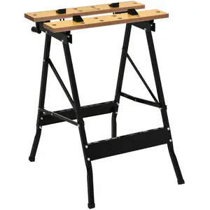 DURHAND Établi pliant établi de serrage avec 4 serre-joints table de t... pas cher