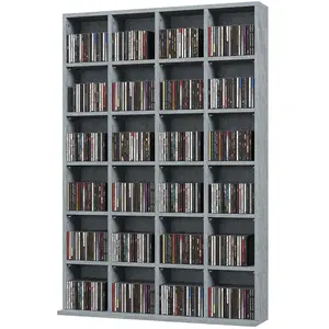 HOMCOM Meuble de rangement multimédia 480 CD/ 312 DVD - bibliothèque e... pas cher