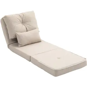 HOMCOM Chauffeuse canapé-lit convertible fauteuil 1 place avec 1 couss... pas cher
