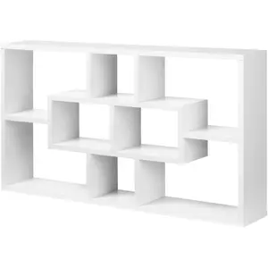 HOMCOM Étagère murale bibliothèque 8 cubes, meuble de rangement, desig... pas cher