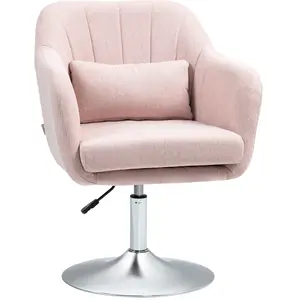 HOMCOM Fauteuil de salon coussins lombaires hauteur réglable pivotant ...Vendu paraosom