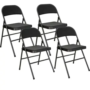 HOMCOM Lot de 4 chaises pliantes chaises de salle à manger portables c... pas cher