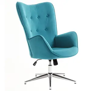 HOMCOM Fauteuil de salon pivotant avec hauteur réglable, dossier capit... pas cher