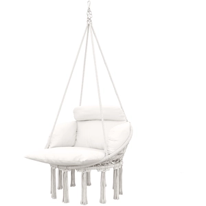 Outsunny Chaise suspendue avec grand coussin rembourré hamac fauteuil ... pas cher