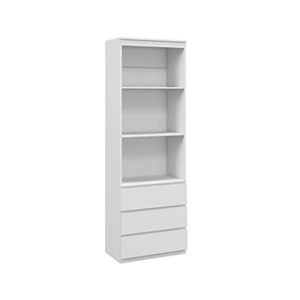 Comparateur de prix : HOMCOM Bibliothèque 3 étagères 3 tiroirs - dim. 60l x 35l x 180h cm - ...