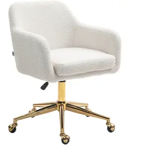 HOMCOM Chaise de bureau fauteuil de bureau avec roulettes hauteur régl... pas cher
