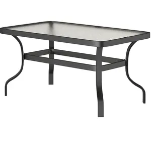 Outsunny Table basse de jardin table d'appoint de patio avec plateau e... pas cher