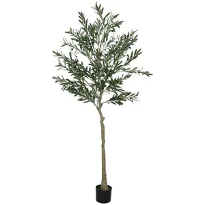 Comparateur de prix : HOMCOM Olivier artificiel 180 cm en pot artificiel vert