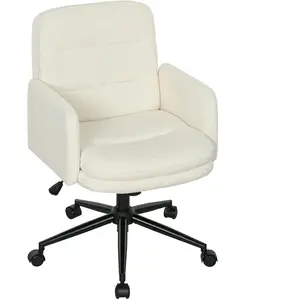 HOMCOM Chaise de bureau, fauteuil de bureau pivotante avec hauteur rég... pas cher