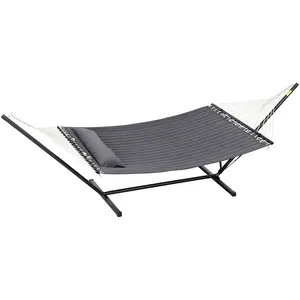 Outsunny Hamac sur pied, hamac avec support en bois, oreiller, barres ...Vendu paraosom