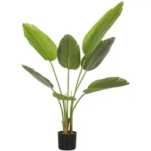 Homcom Plante artificielle intérieure terreau floqué vert pas cher