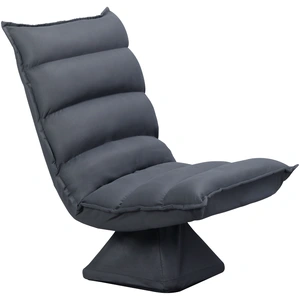 HOMCOM Fauteuil de sol paresseux pivotant 360° avec dossier inclinable...