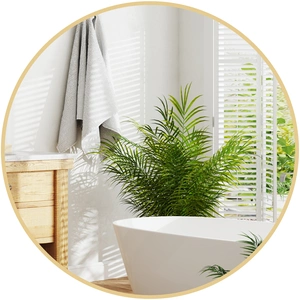 HOMCOM Miroir mural rond dia. 70 cm cadre métal doré