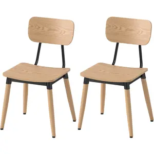 HOMCOM Lot de 2 chaises de salle à manger modernes avec pieds en acier... pas cher