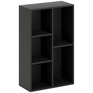 Comparateur de prix : HOMCOM Etagère cube - bibliothèque - rangement 5 compartiments - dim. 50 x 24 x 80 cm - noir