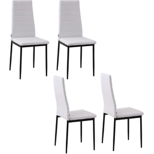 HOMCOM Lot de 4 chaises de salle à manger chaises de cuisine avec doss... pas cher