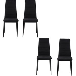 HOMCOM Lot de 4 chaises de salle à manger chaises de cuisine avec doss... pas cher
