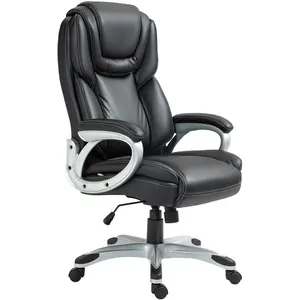 HOMCOM Chaise de bureau fauteuil de bureau avec fonction bascule roule... pas cher