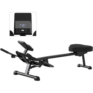 SPORTNOW Rameur hydraulique à 12 niveaux avec écran LCD, pour l'entraî... pas cher