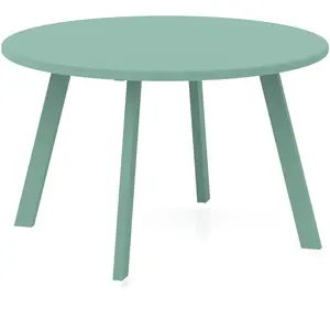 Outsunny Petite table basse ronde, table d'appoint avec patins antidér... pas cher
