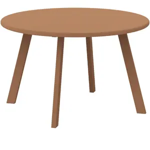 Outsunny Petite table basse ronde, table d'appoint avec patins antidér... pas cher