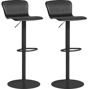 HOMCOM Lot de 2 tabourets de bar, chaises de bar réglable en hauteur, ... pas cher
