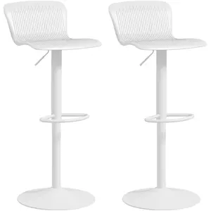 HOMCOM Lot de 2 tabourets de bar, chaises de bar réglable en hauteur, ... pas cher