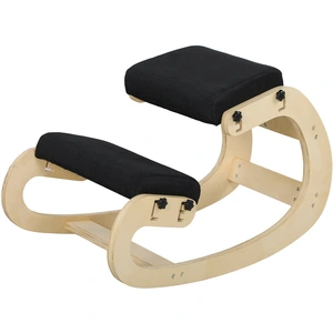 HOMCOM Siège assis genoux, siège ergonomique en bois avec fonction à b... pas cher