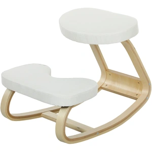 HOMCOM Siège assis genoux, siège ergonomique en bois à bascule, chaise... pas cher