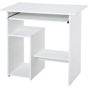 HOMCOM Bureau d'ordinateur, bureau avec rangement, plateau pour clavie... pas cher